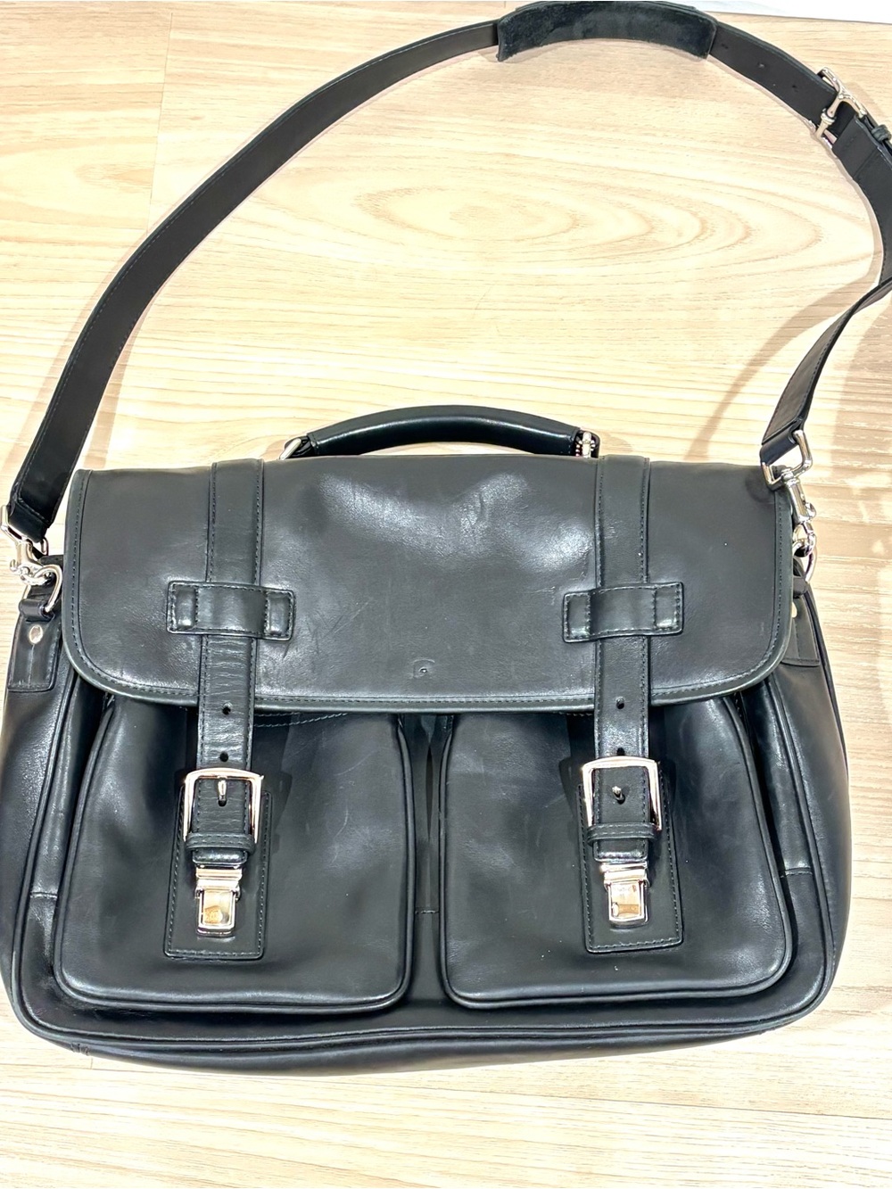 2022 Coach K23-5241 Metropolitan Brief Black Leather Messenger Briefcase See